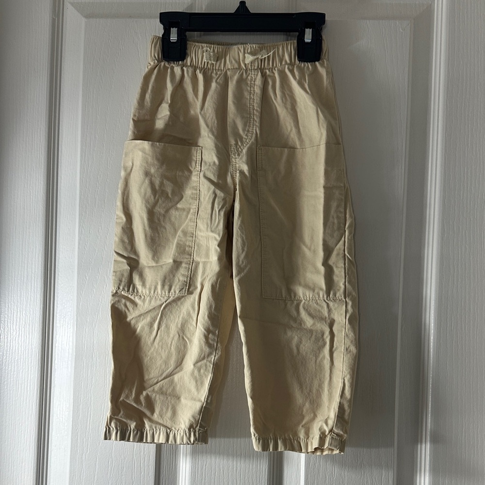 Zara Elastic Waist Cargo Pants - Cream